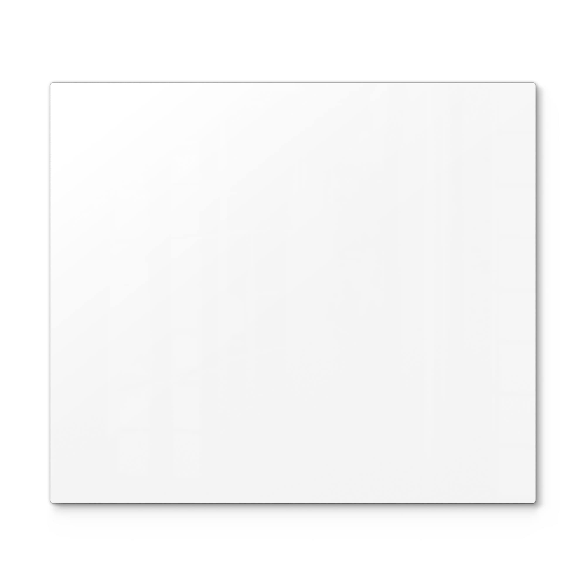 DEQORI Placa protectora de vitrocerámica de cristal, una pieza, 60 x 52 cm, color liso, blanco, placa de vitrocerámica para cocina universal, placa de cristal y tabla de cortar para placas de cocción
