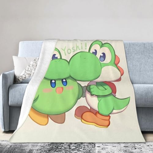 ブランケットエアコンブランケット ヨッシー 毛玉防止 暖かさ ふわふわ 洗える 柔らかい肌触り 保温、ファッショナブル、薄く、軽量、快適、毛玉防止グッズギフト 40"X30"