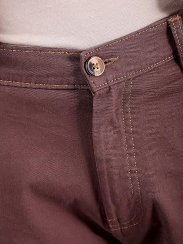 Image of The Indian Garage Co Men Relaxed Fit Solid Mid-Rise Stretchable Cargos