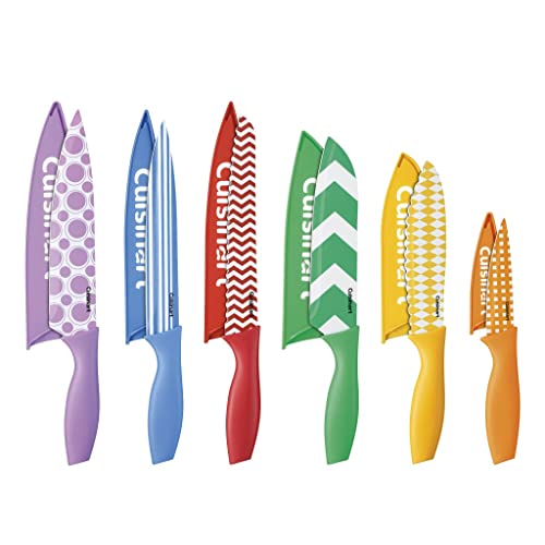 Cuisinart-C55-12PR1-12-Piece-Printed-Color-Knife-Set-with-Blade-Guards-Multicolored Cuisinart C55 12PR1 12 Piece Printed Color Knife Set with Blade Guards Multicolored