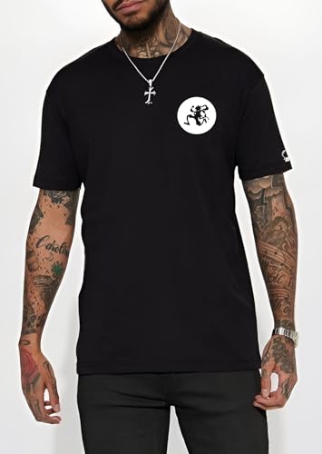 Image of PeaceOut Men's Anime T-Shirt | Half Sleeve Tee | Gear 5 | Black