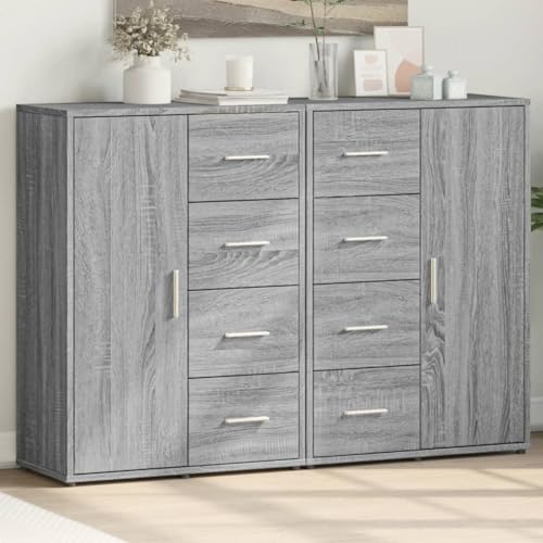 Frdhee Armario de almacenamiento, aparadores, 2 unidades, 60 x 31 x 84 cm, material de madera, para sala de estar, comedor, se puede montar rápidamente