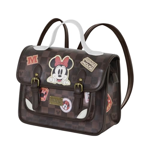 Disney Satchel Shoulder Bag-Backpack, Brown Minnie Mouse3