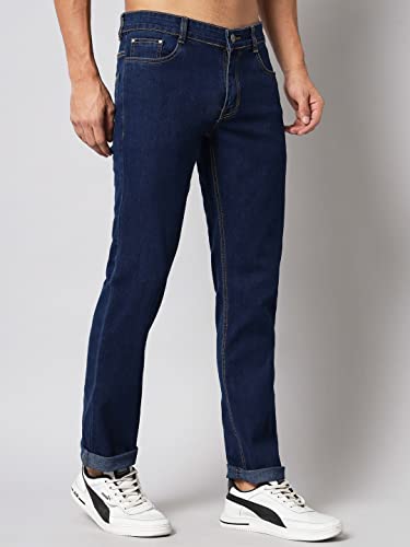 Image of STUDIO NEXX Men's Regular Fit Jeans|Stretchable Mid Rise Denim |Contrast Detailed Stitch