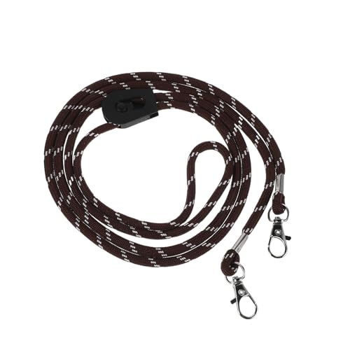 DOITOOL Cordón Ajustable Cruzado Antipérdida para Guantes de Esquí y Snowboard, Cuerda Resistente Clips Metálicos, Correa de Seguridad para Deportes de Invierno, 150 Cm, Color Café