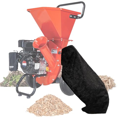 GS Alderaul Reusable Wood Chipper Collection Bag Heavy Duty, Universal 24x54 Inches Wood Chipper Shredder Bag Replacement, Leaf Mulcher Bag for Backyard Wood Chipper Shredder Mulcher