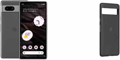 Google Pixel 7a 128GB Phone with Matching Charcoal Case