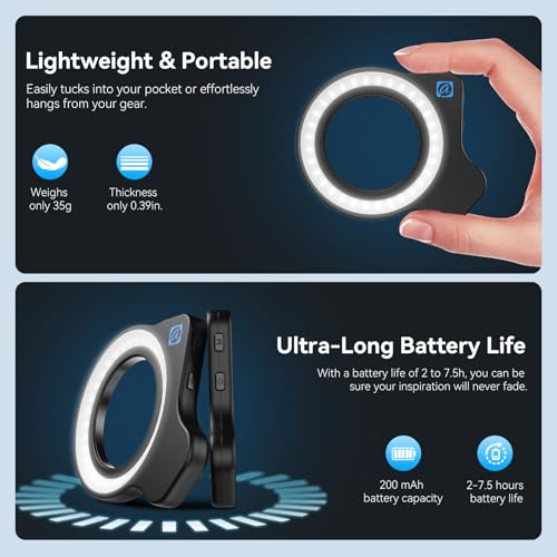 APEXEL 10-20X Macro Lens for iPhone & Android Phones | HD Photography Lens Kit with Universal Clip & 45-Mode Fill Light | Capture Still Life Close-Ups, Insects, Plants, Jewelry, Food & Small Objects
