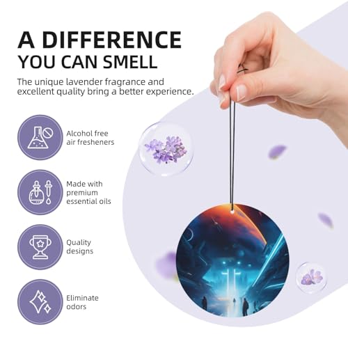 Hojas aromáticas para auto con fragancia lavanda miniatura 5