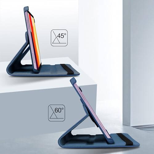 Image of TGK Rotating Cover for Redmi Pad SE 11 inch 360 Degree Leather Flip Case (Dark Blue)