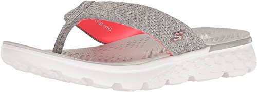 Skechers Performance Women's On The Go 400 Vivacity Flip Flop, Gray/Pink, 9 M US
