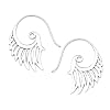 NOVICA Artisan Handcrafted .925 Sterling Silver Hoop Earrings | Half Hoop Waving Shape Vintage Earrings | Balinese | Jewelry Dangle Earring | Winged Beauty
