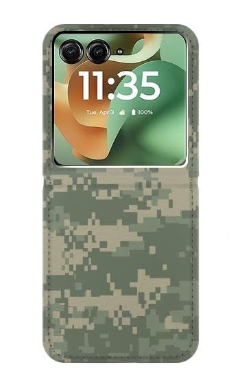 Housse cuir Motorola Razr+ imprimé camouflage pour le quotidien urbain