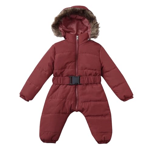 Infant Baby Puffe Outerwear Romper Coat with Hood Warm Snowsuit Jacket Girls Padded Jumpsuit Windproof Winter Clothes3