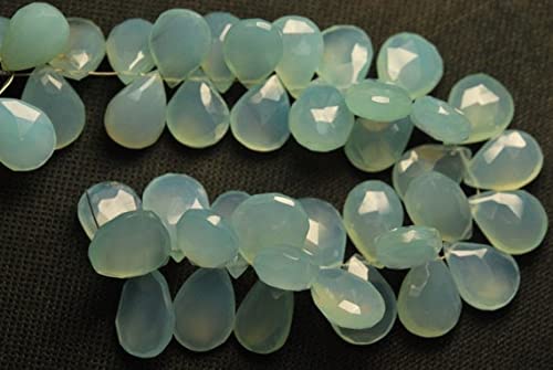 Aqua chalcédoine briolettes facettées LKBEADS 12-16mm pour remplacer vos perles ternes