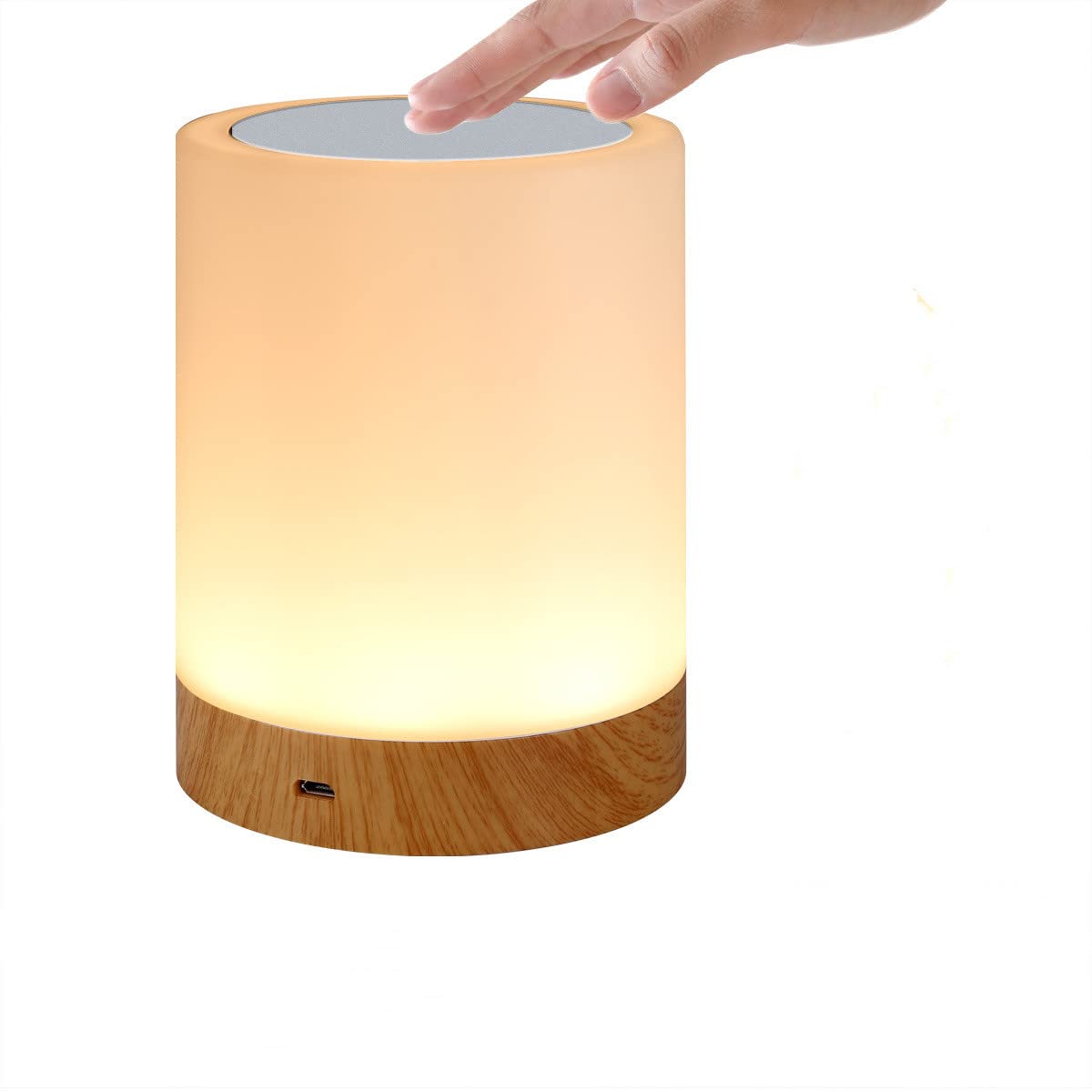 Luce notturna, Lampada da tavolo Luce notturna, Luce con sensore tattile, Luce da comodino, Luce bianca calda dimmerabile ricaricabile for cameretta dei bambini, con cambio colore RGB, for soggiorno c