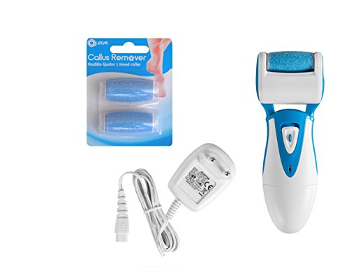 QUEGAR Rodillos Lijadores repuesto, Pack 2 RODILLOS, para durezas y callos, NO COMPATIBLES CON DR.SCHOLL. Elimina los callos y Piel Muerta. Para maquina pedicura. (MAQUINA PEDICURA NO INCLUIDA)
