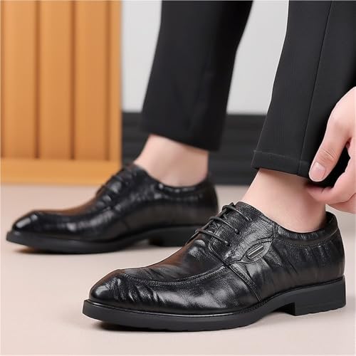 Leather Lace Up Oxford Shoes for Mens Comfortable Walking Business Casual Formal Work Shoes3