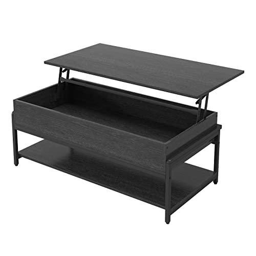 Novilla Mesa de Centro elevable para salón, Segura y Estable, Mesita Industrial con elevación...