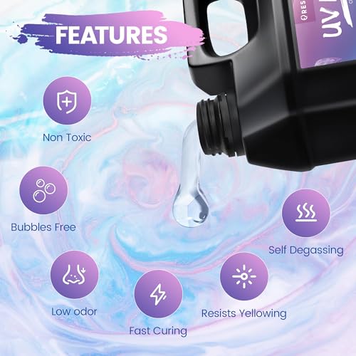 Epresinart EPRESINART-UV-3 Resin 1000G, Upgrade Crystal Clear Hard Ultraviolet Epoxy Resin Glue thumb #1
