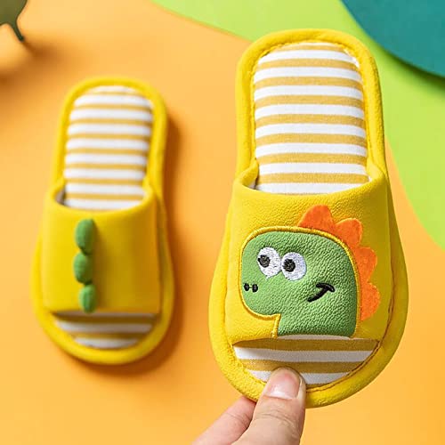 Toddler Kids Cloud Slippers Boys Girls Slides Sandals Dinosaur Soft Flat Shoes Shower Bathroom (B, 1 Big Kids)4