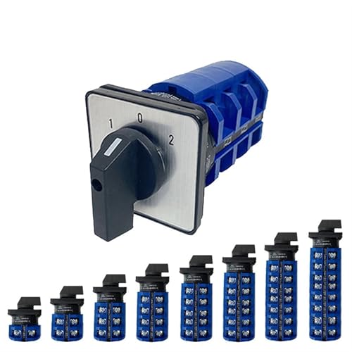 Interruptor de leva LW26 selector rotatorio con contacto de plata de 8 bornes