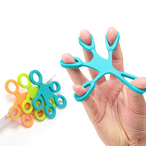Swakom 3 Stück Fingertrainer Klettern Handtrainer Set, Trainingsring Finger Expander Strengthener Unterarm Trainingsgerät Griffkraft Exerciser für Arthrose Handrehabilitation Fitness