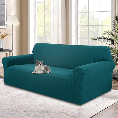 Luxshare Home Stretch Oversized Sofa Couch Cover Washable Slipcover, Blue