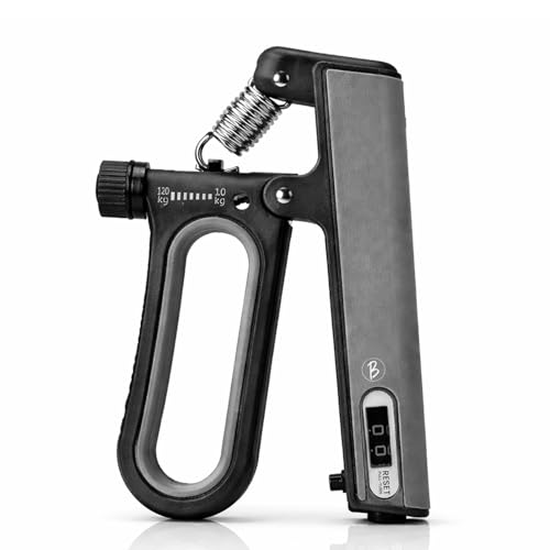 Image of CRAE Hand Gripper with Counter - Adjustable Grip Strengthener, 120 KG Capacity for Forearm, Wrist & Finger Workout Men & Women (Black)