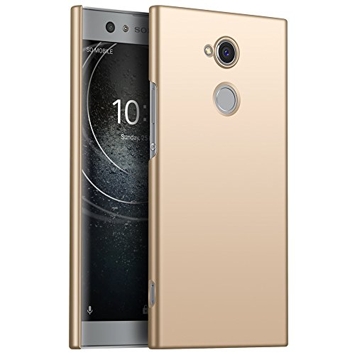 Sony Xperia XA2 Funda, Elegante Carcasa Dura Ultra Delgada por GOGME, Cubierta De Teléfono Limpio Minimalista Anti-ralladuras para Sony Xperia XA2. Oro