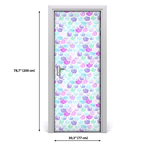 Étiquette décoration auto-adhésive pour masquer une porte abîmée - 3