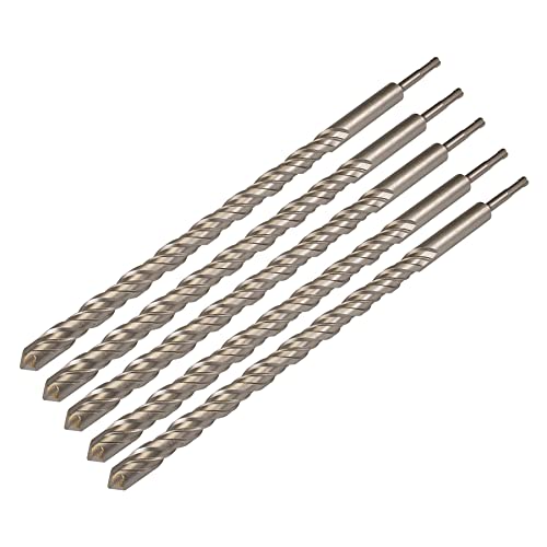 Dapetz ® 5 brocas SDS+ Plus para mampostería de 25 x 460 mm, punta de carburo de tungsteno, para piedra y hormigón