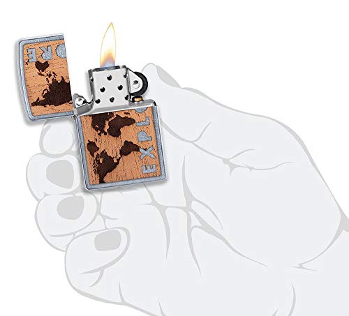 Encendedor Zippo Woodchuck USA diseño Tierra miniatura 4