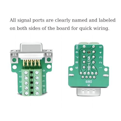Connecteur DB9 sans soudure avec étui de protection et boulon long