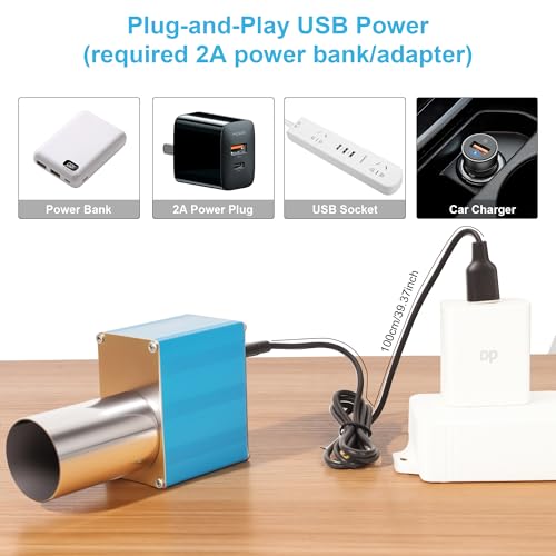 Ventilateur de barbecue USB 5V pour allumer le charbon sans effort en extérieur - 5