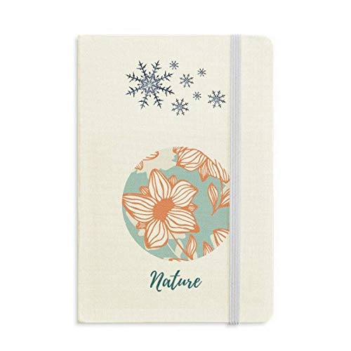 Carnet de notes épais flocon de neige orange et bleu pour l'écriture