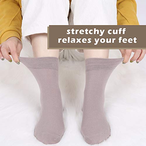 Image of FGZ Women Thin Cotton Socks Soft Cozy Socks Cute Ankle Crew Socks 5 Pairs