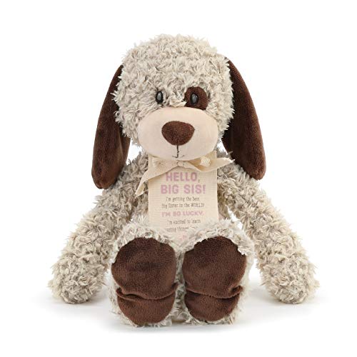 Image of DEMDACO Big Sister Puppy Soft Brown 13 inch Plush Material Stuffed Animal Figure Toy