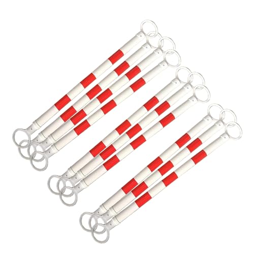 ERRULAN 10pcs Retractable Traffic Cone Bar, Reflective Traffic Cone Connectors Bar, Temporary Crowd Control System for Garage Parking Aid/Drivers Training