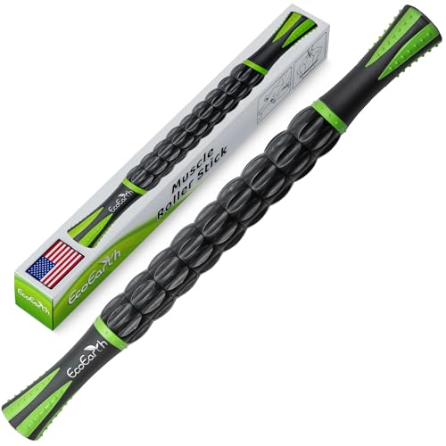 EcoEarth Muscle Roller Stick, Body Massage Stick Lymphatic Drainage Massager