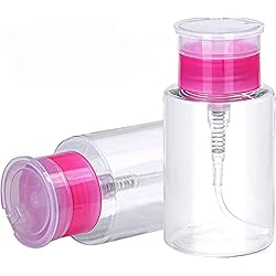 Dispensador Para Alcohol Liquido 2 piezas 180ml Removedor de esmalte de uñas Dispensador de bomba Empuje hacia abajo Botella de limpieza Botella de líquido Contenedor Para Removedor de esmalte de uñas y quitamaquillaje