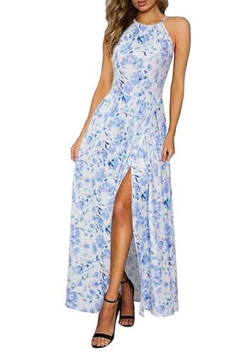 Image of KILIG Women's Summer Floral Beach Flowy Split Maxi Long Dresses