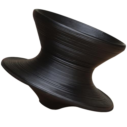 MZZKFC 6-8 Years Old Boys Girls Gyro Chair, 19.3 in Tall Commercial Fibreglass Kids Sense Sports Equipment Non Slip, Heavy Duty 360° Spins Stool for Kindergarten(Black)