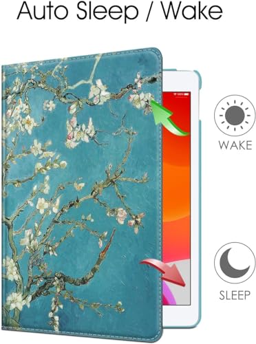 Image of ProElite Cover for Apple iPad (A16) 11th /10th Gen (2025 /2022) Case Cover, 360 Rotatable Smart Flip Case Cover for Apple iPad 11th /10th Generation 2025 /2022 with Stylus Pen, Flowers