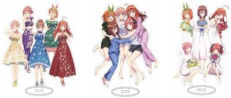 ISaikoy Set of 3 Anime The Quintessential Quintuplets Acrylic Stand Figure Desktop Ornament Character Stand image 5