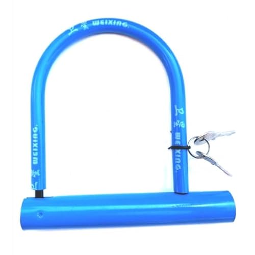 リタプロショップ? 自転車・バイク 愛車の盗難防止に U字ロック ブルー 鍵 クロスバイク マウンテンバイク