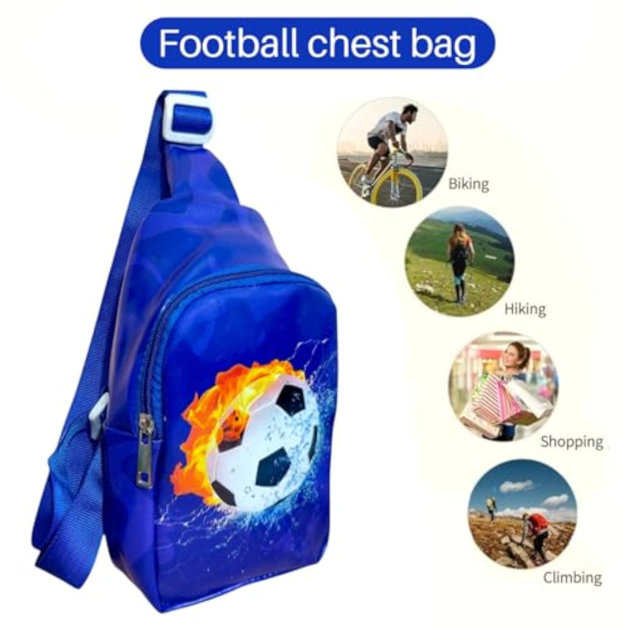 Chest Bag Football Print for Kids Travel