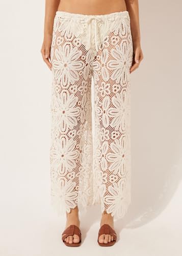 Woman's Floral Crochet Palazzo Pants2
