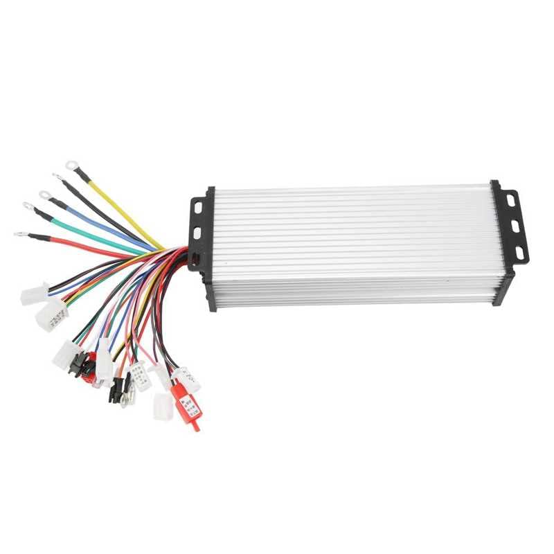Emiif Borstelloze motorcontroller, 48V 52V 60V 72V 40A Elektrische Fietsen Borstelloze Snelheid Motor Controller 1500W 2000W Intelligente 3-Mode Sinus Wave