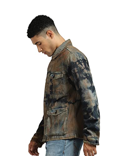 Image of Jack & Jones Men Black Washed Longline Denim Jacket